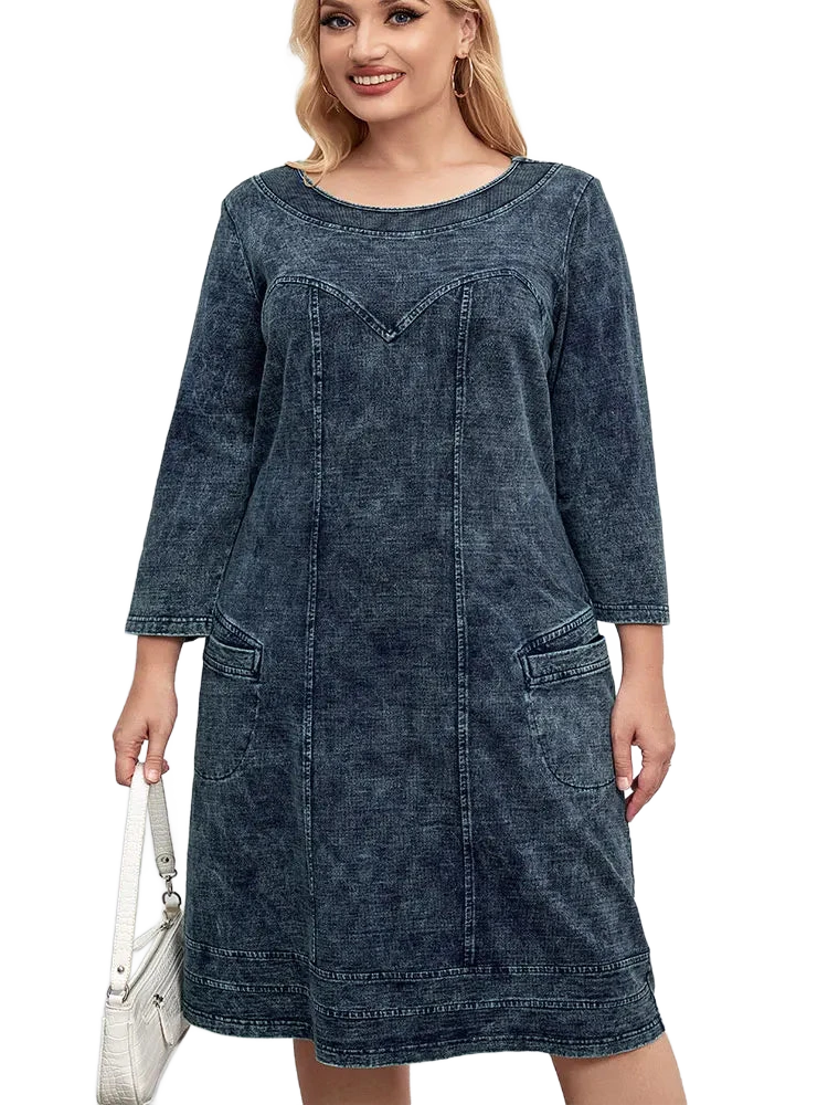 Amar Devorah - שמלת ג'ינס נוחה ומחמיאה