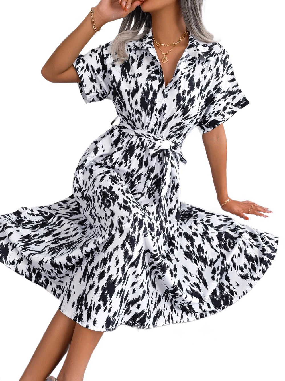 Amar™ Dvora - שמלת קיץ בהדפס נמר