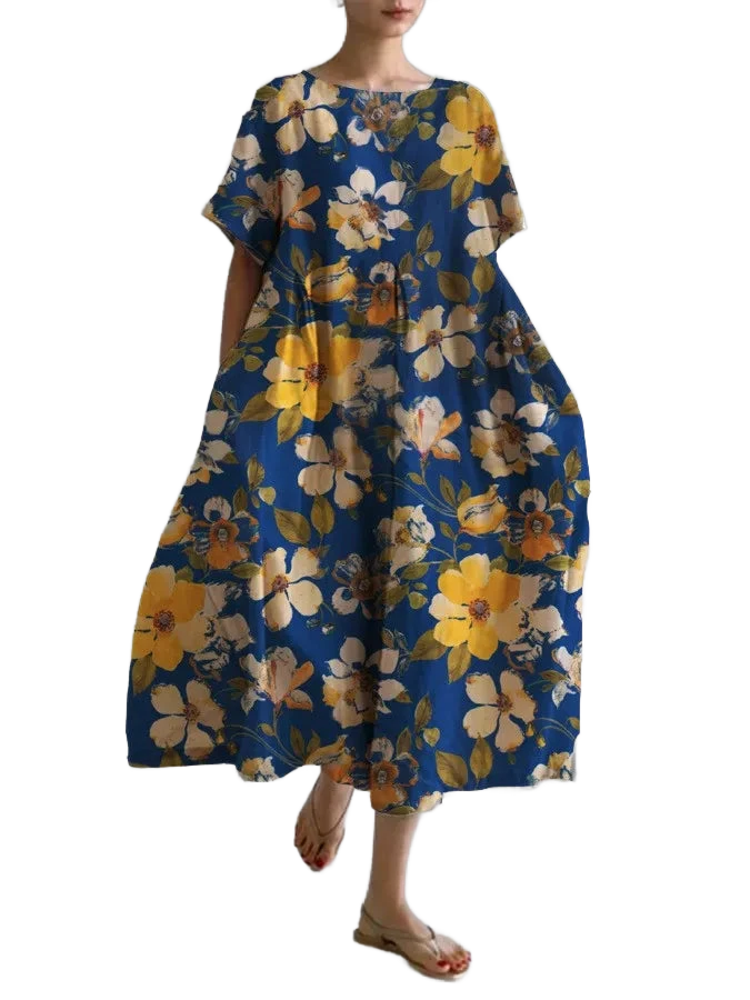 Amar Aliza - שמלה משוחררת מודפסת לנשים