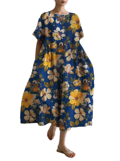 Amar Aliza - שמלה משוחררת מודפסת לנשים