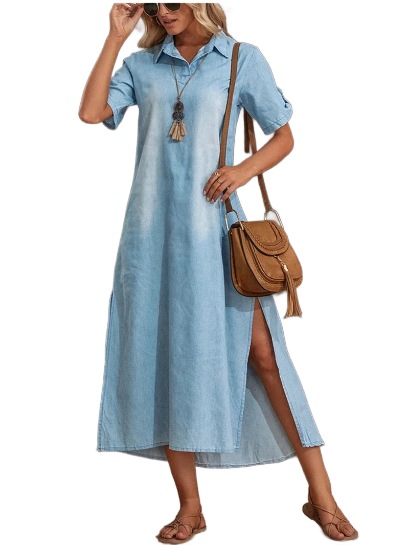 Amar™ Orit - שמלת ג'ינס מקסי קיצית