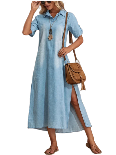 Amar™ Orit - שמלת ג'ינס מקסי קיצית