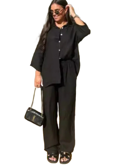 Amar™ Zilpa - סט בד כותנה ופשתן 2 חלקים