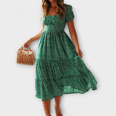 רבקה | שמלת מקסי פרחונית בניחוח וינטג' אלגנטי