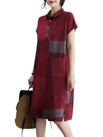 Amar Tzipora - שמלת קיץ משובצת משוחררת