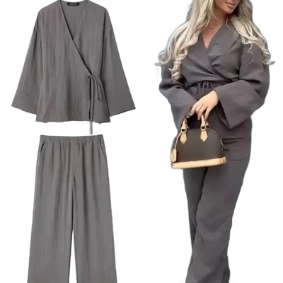 Amar™ Zimra - סט פיג'מת וינטג' לנשים