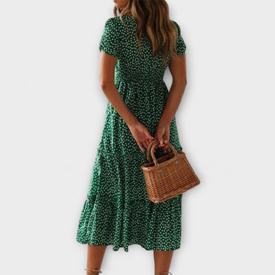 רבקה | שמלת מקסי פרחונית בניחוח וינטג' אלגנטי