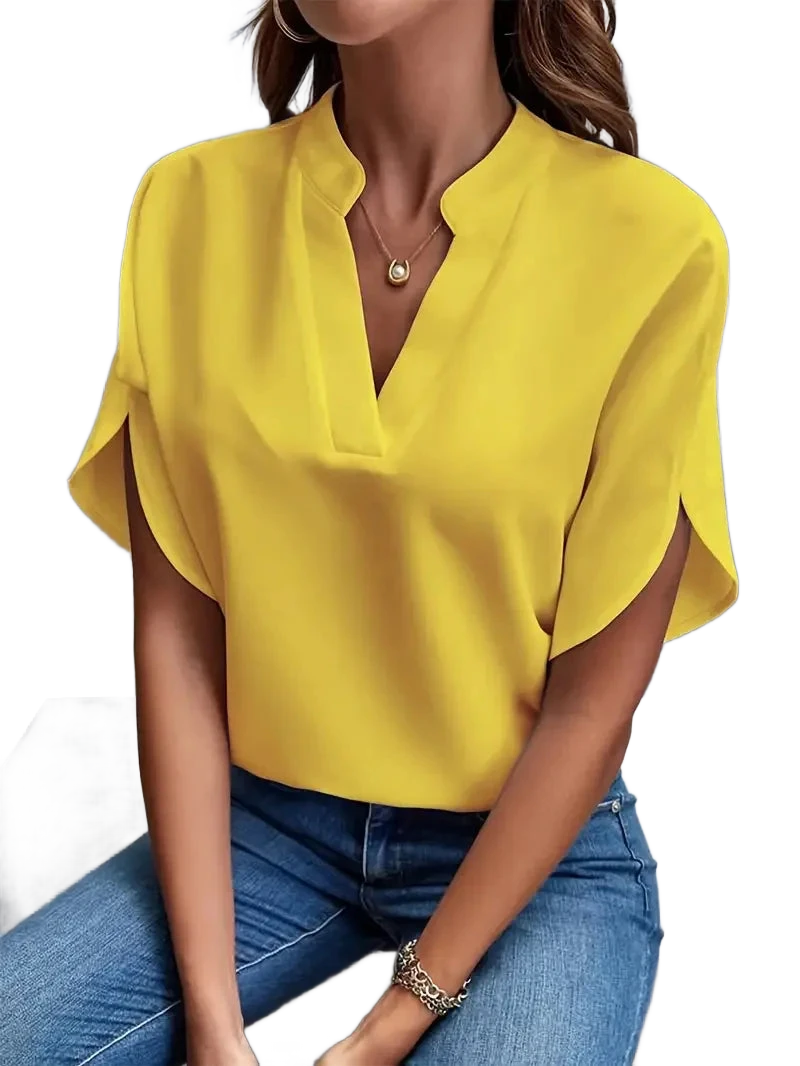 Amar™ Rotem - חולצת וי מחמיאה ומשוחררת