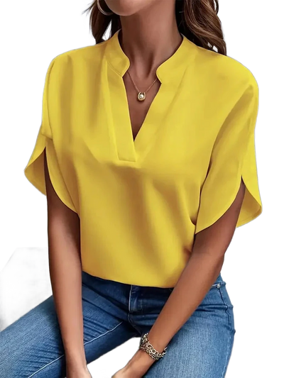 Amar™ Rotem - חולצת וי מחמיאה ומשוחררת