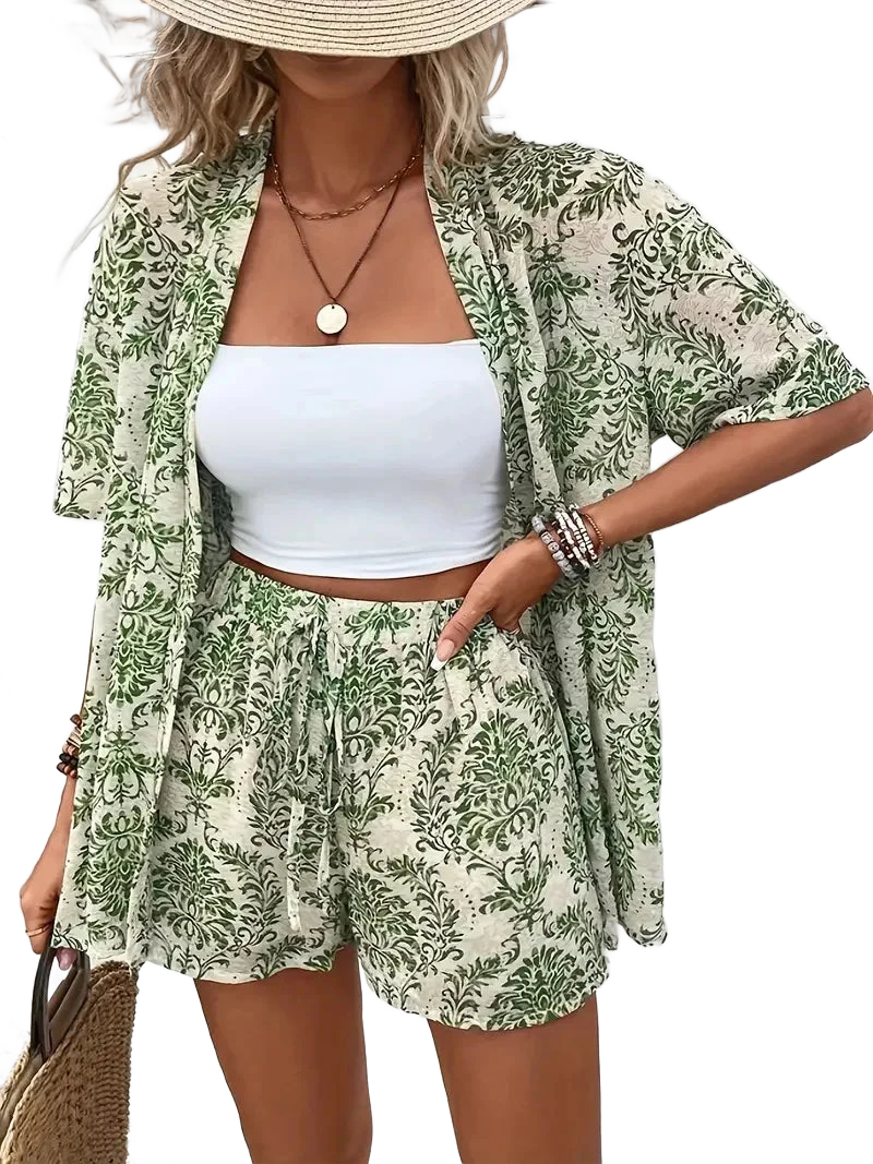 Amar™ Chaya - סט חולצה ומכנסיים מודפס