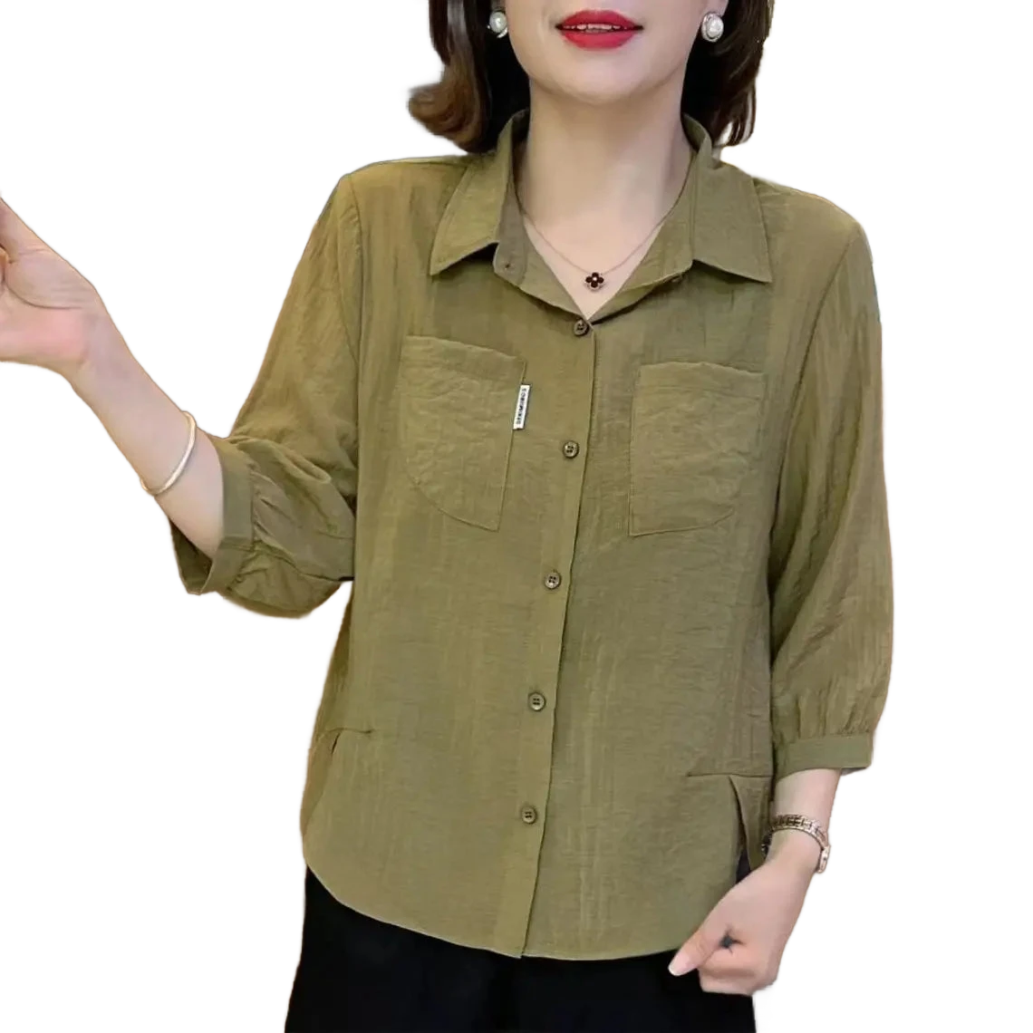 Amar™ Noa - חולצת צווארון בסגנון אתני