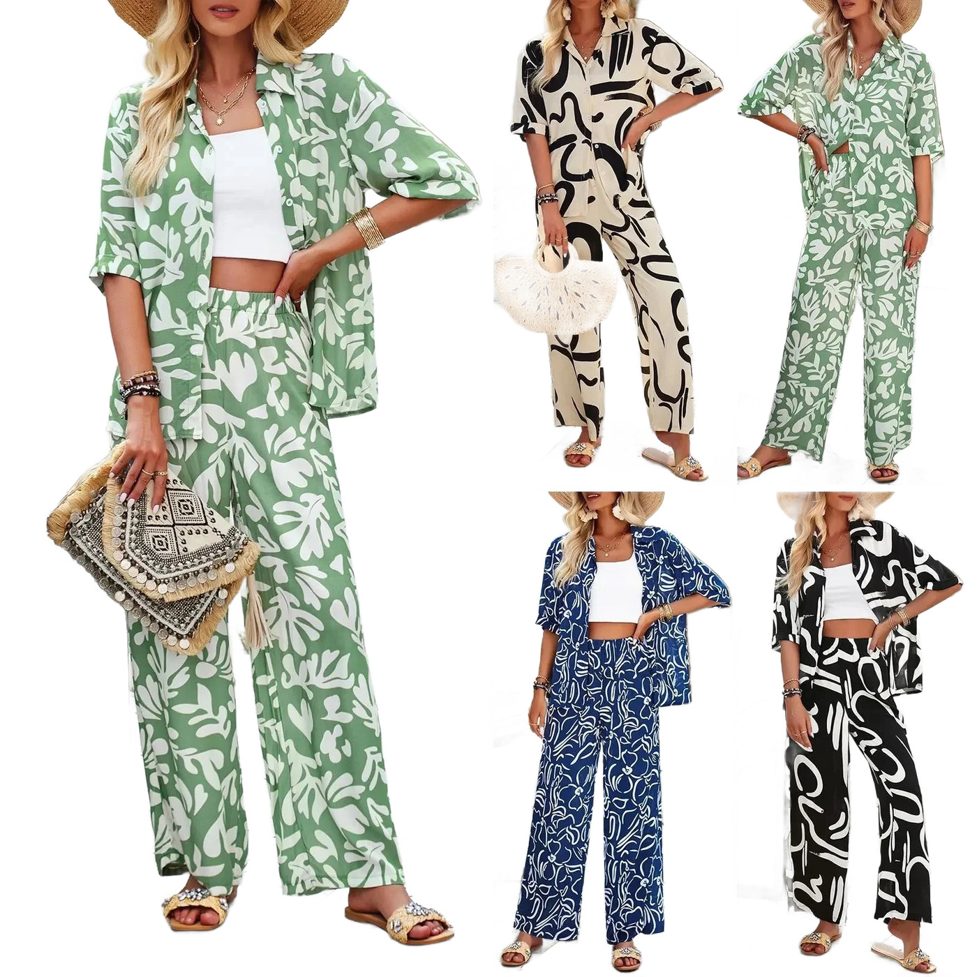 Amar™ Odelia - סט מודפס קז'ואל