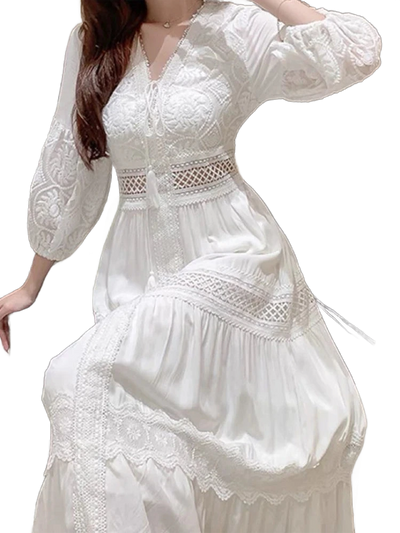 Amar™ Iris - שמלת תחרה רפויה אלגנטית