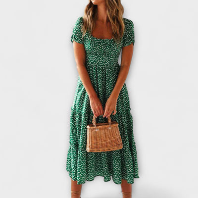 רבקה | שמלת מקסי פרחונית בניחוח וינטג' אלגנטי