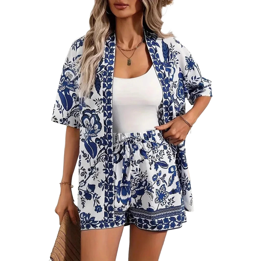 Amar™ Yaara - סט מודפס חולצה ומכנס קצר