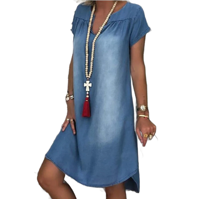 Amar™ Ilana - שמלת ג’ינס מחמיאה לכל מידה