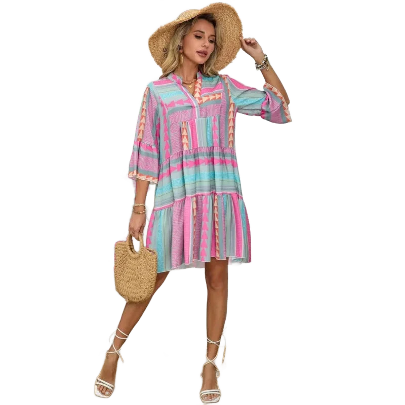 Amar™ Gili - שמלת וי קז'ואל לנשים