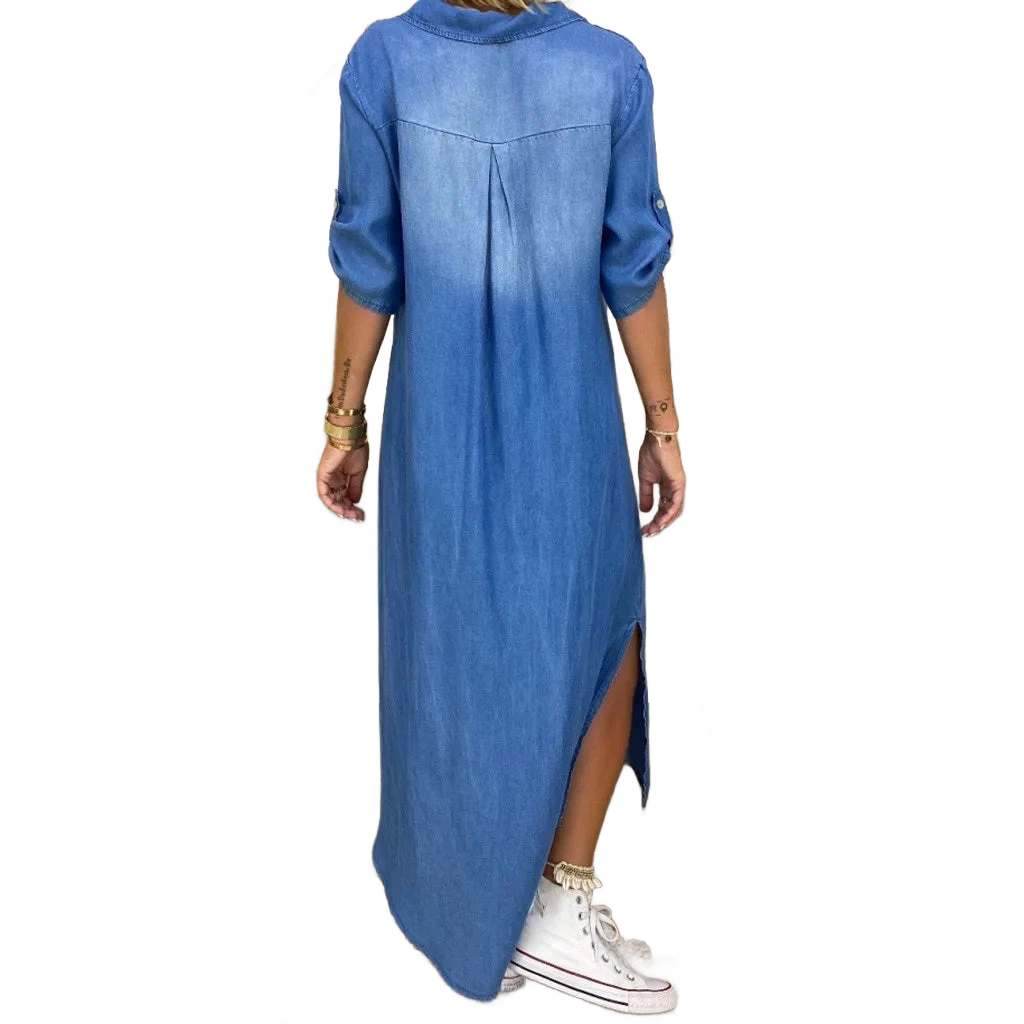 Amar Eliana - שמלת ג'ינס אלגנטית לסתיו