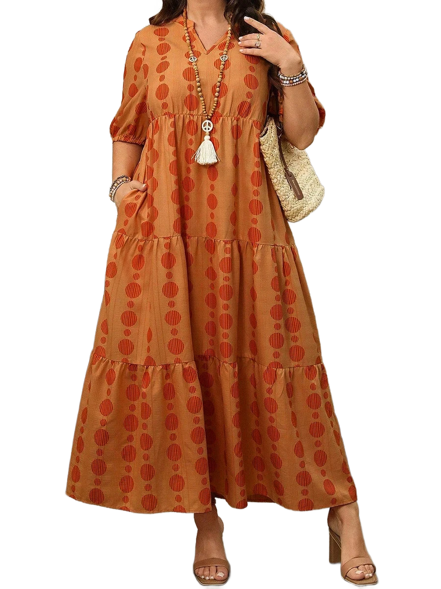 Amar™ Rina - שמלת מקסי מחשוף V