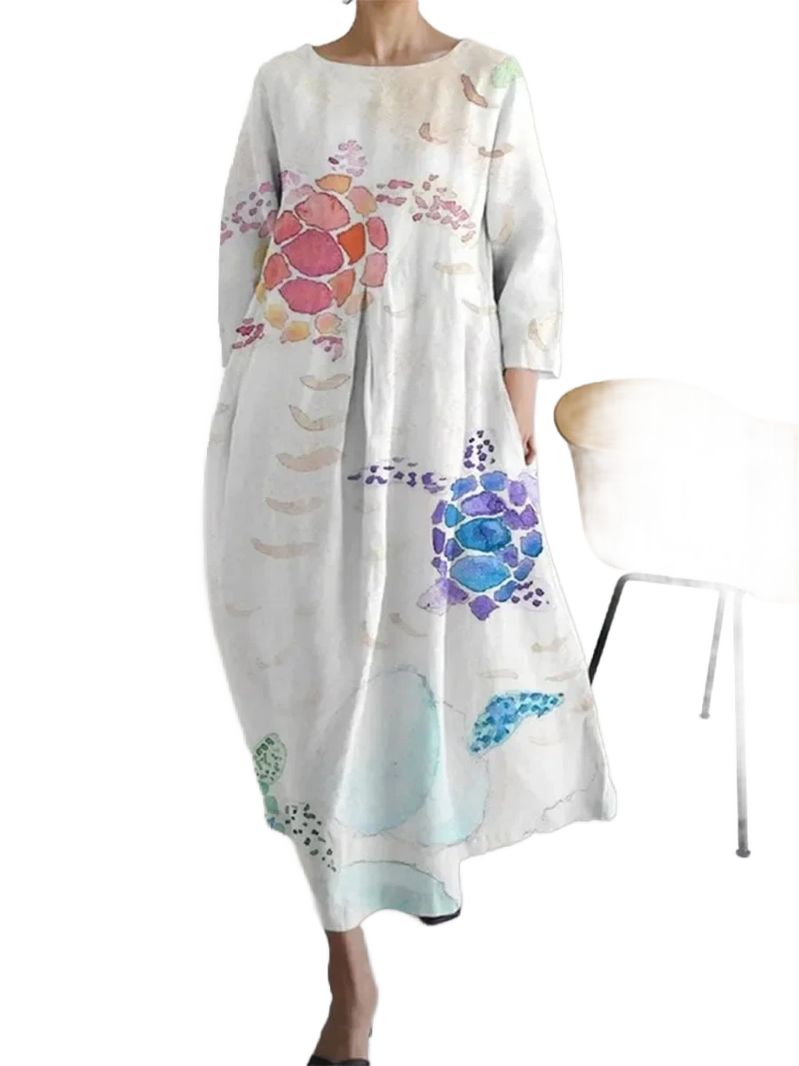 Amar™ Orly – שמלת קיץ רחבה בהדפס