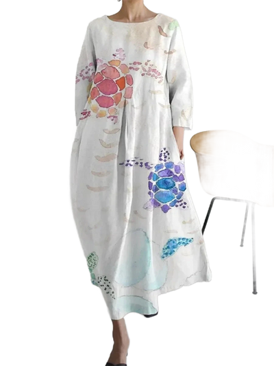 Amar™ Orly – שמלת קיץ רחבה בהדפס