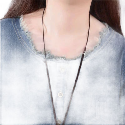 Amar Ora - שמלת ג'ינס רחבה עם כיסים