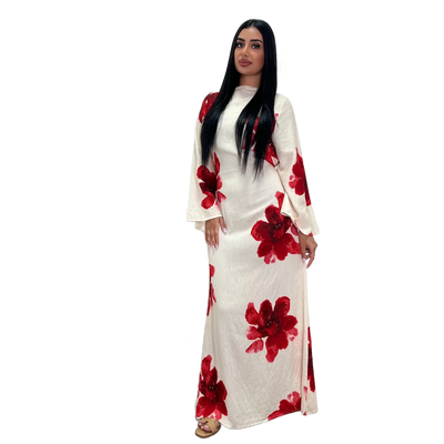 Amar Smadar - שמלה אלגנטית עם הדפס פרחוני קסום