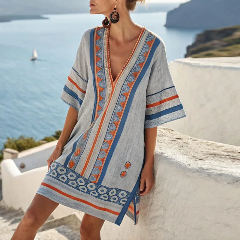 לאורה | שמלת קיץ אלגנטית בגזרה קלילה ונשית