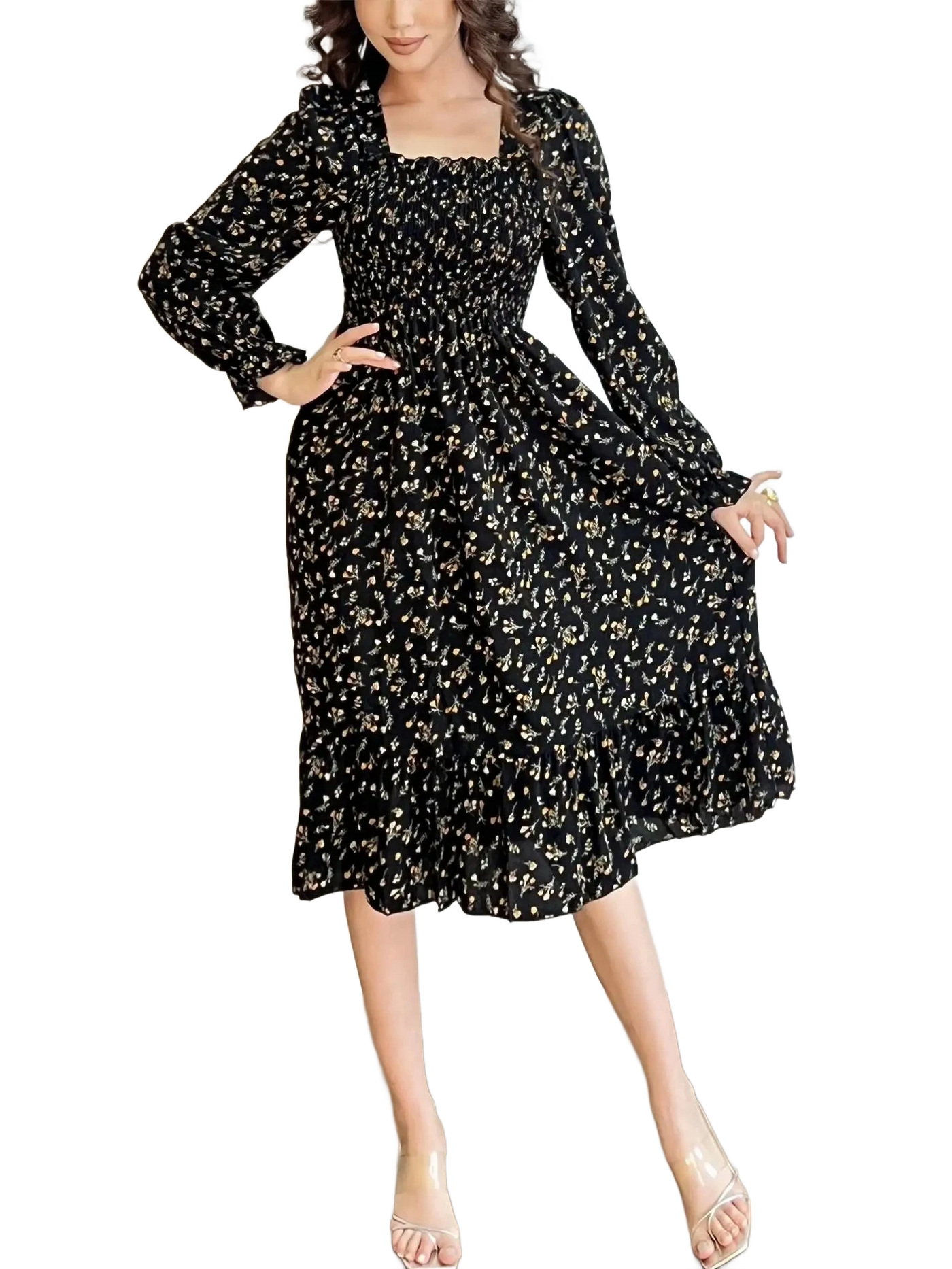 Amar™ Hodaya - שמלת מוסלין פרחונית לנשים