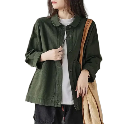 Amar™ Rachel - חולצת שרוול ארוך רפויה עם כיסים