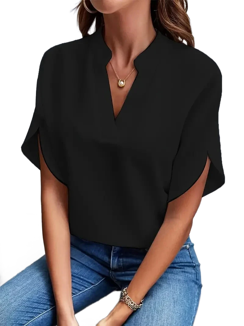 Amar™ Rotem - חולצת וי מחמיאה ומשוחררת