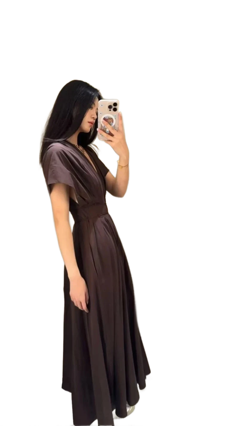 Amar™ Shoshana - שמלת מידי V-קלאסית