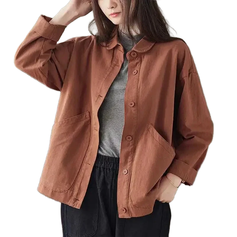 Amar™ Rachel - חולצת שרוול ארוך רפויה עם כיסים