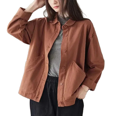 Amar™ Rachel - חולצת שרוול ארוך רפויה עם כיסים