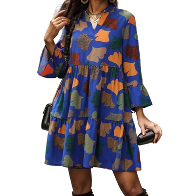 Amar™ Sapir - שמלות עם בדי הדפס ושרוולים ארוכים