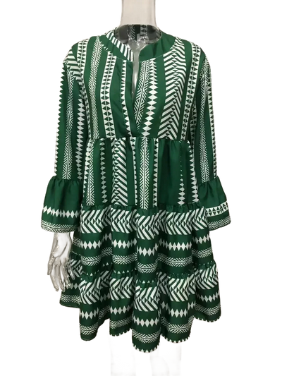 Amar™ Michal - שמלת מידי מודפסת