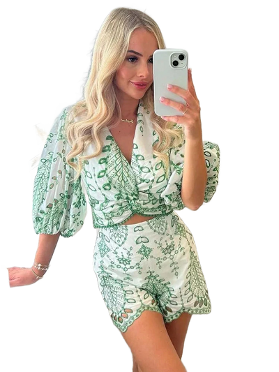 Amar™ Gali - סט חולצה מודפסת ומכנסיים קצרים