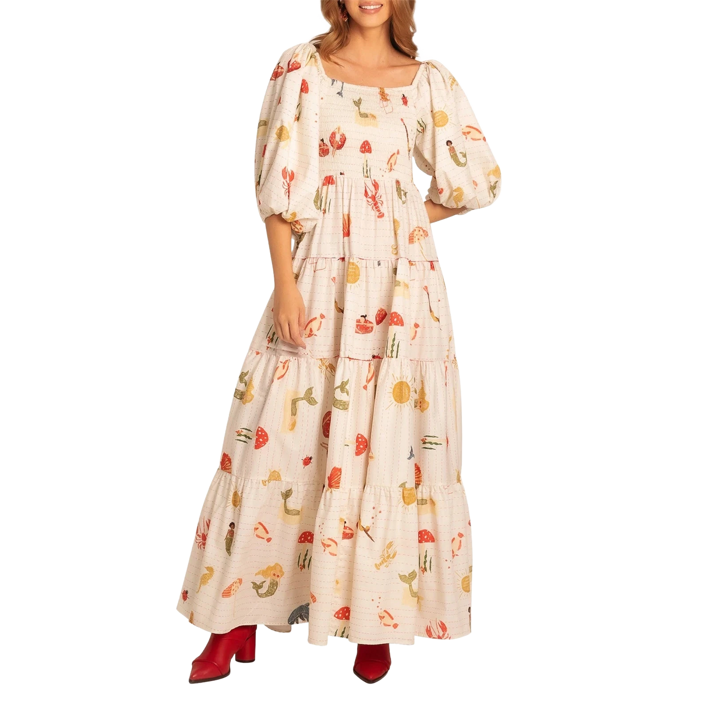 Amar Leah - שמלת מקסי טרופית לאישה