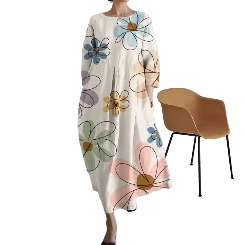 Amar™ Simcha - שמלת הדפס רחבה