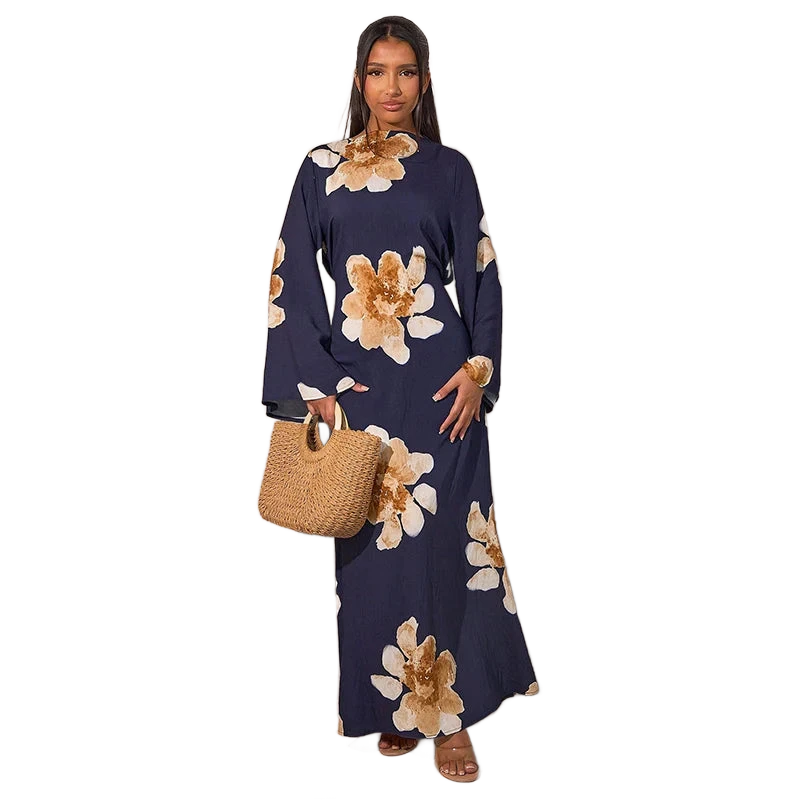 Amar Ora - שמלה ארוכה מודפסת, נשית וזוהרת