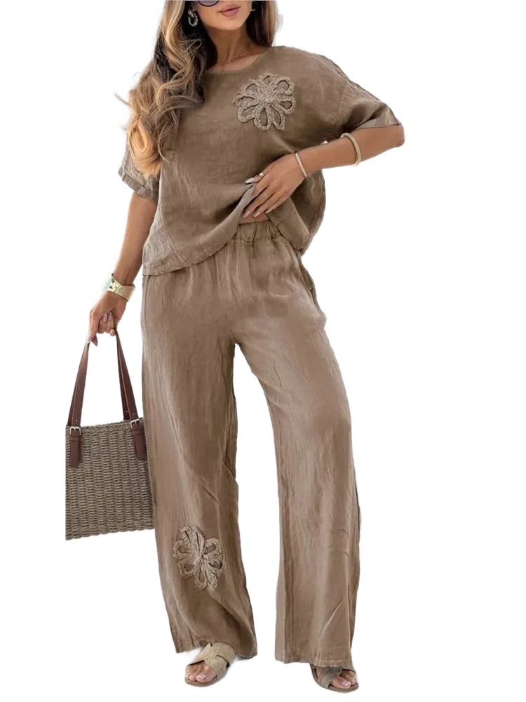 Amar™ Zimra - סט מכנסיים קיץ אלגנטי