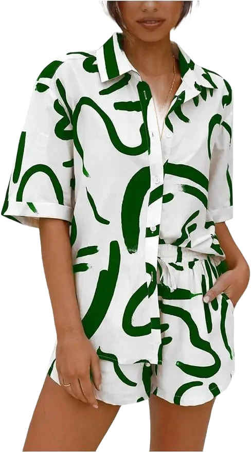 Amar™ Ayala - סט חולצה ומכנסיים מודפס