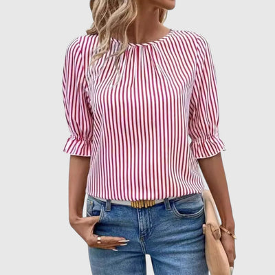 Amar™ Yedida – חולצת קיץ מפוספסת נשית ואלגנטית