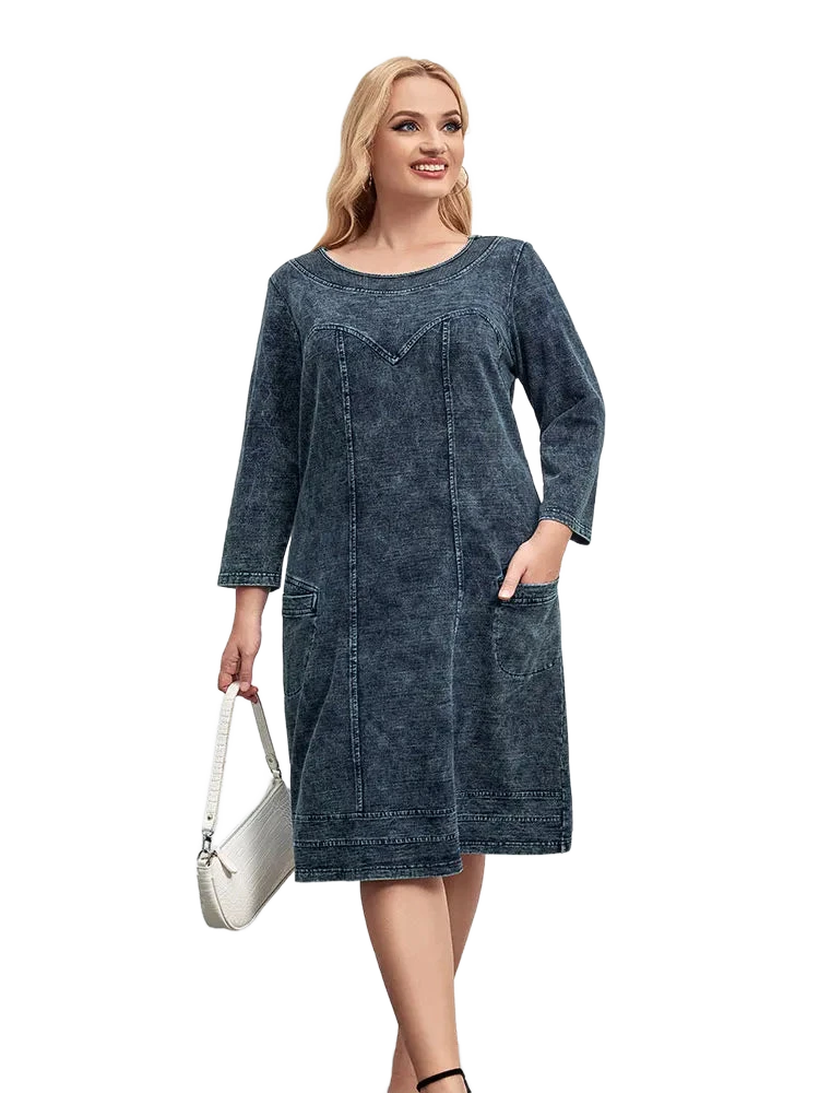 Amar Devorah - שמלת ג'ינס נוחה ומחמיאה