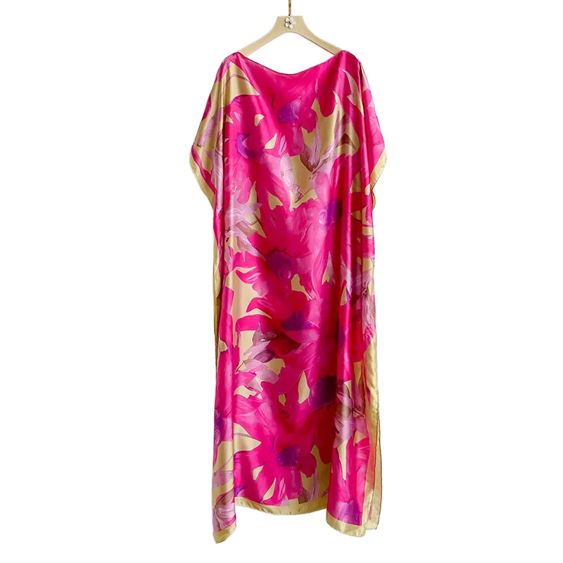 Amar™ Lior - שמלות מקסי מבד סטן פרחוני