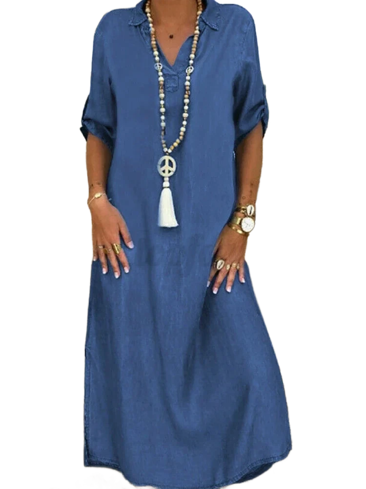 Amar™ Anat - שמלת ג’ינס אלגנטית וקלילה