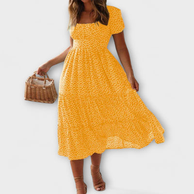 רבקה | שמלת מקסי פרחונית בניחוח וינטג' אלגנטי