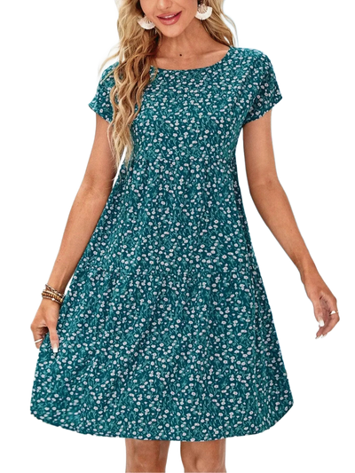 Amar™ Esther שמלת קז'ואל פרחונית מודפסת