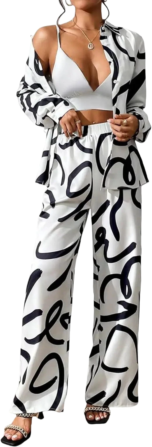 Amar™ Roberta - סט מודפס קז'ואל