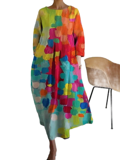 Amar™ Orly – שמלת קיץ רחבה בהדפס